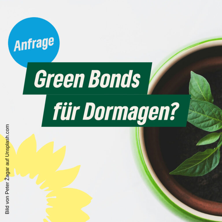 Grüne fordern Prüfung von „Green Bonds“ zur Finanzierung der Klimaziele in Dormagen